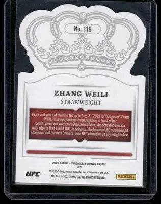 2022 Panini Crown Royale Zhang Weili #119 MMA - UFC/MMA Card Single