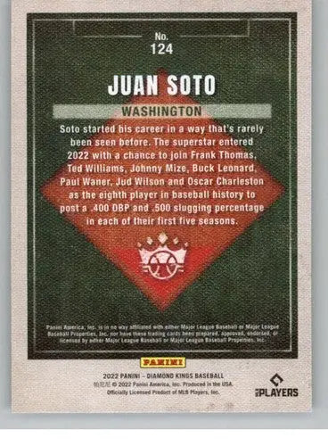 2022 Panini Diamond Kings #124 Juan Soto NM-MT SP Nationals ID:44904 - Baseball Card Single