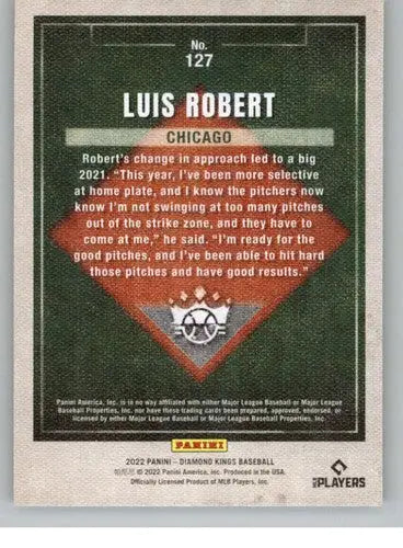 2022 Panini Diamond Kings #127 Luis Robert NM-MT SP White Sox ID:44905 - Baseball Card Single