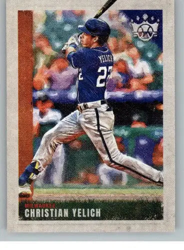 Christian Yelich baseball card from Panini Diamond Kings 2022 with original gloss