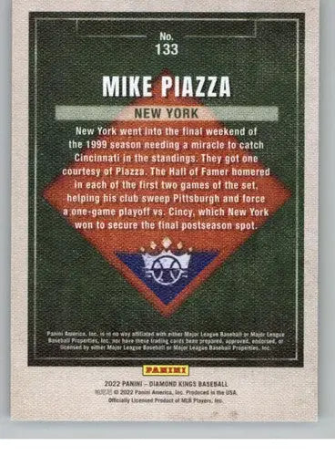2022 Panini Diamond Kings #133 Mike Piazza NM-MT SP Mets ID:44907 - Baseball Card Single
