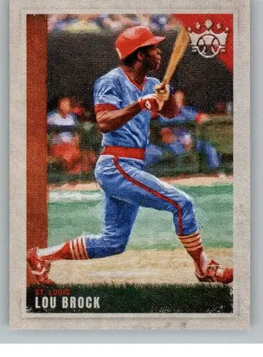 Original gloss Lou Brock baseball card from Panini Diamond Kings 2022 series