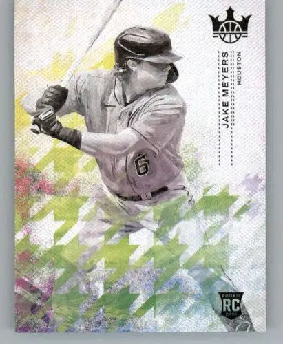 Original gloss 2022 Panini Diamond Kings Jake Meyers baseball card rookie Astros