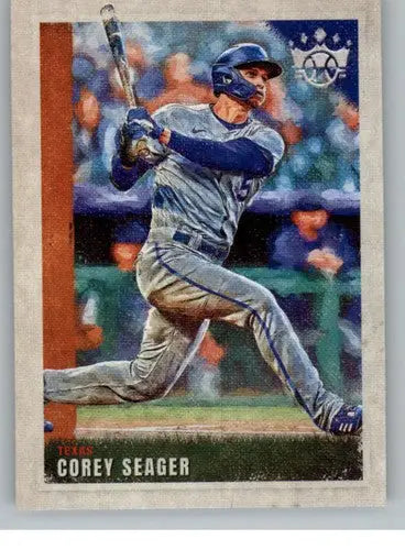2022 Panini Diamond Kings Corey Seager baseball card NM-MT Rangers ID 44529