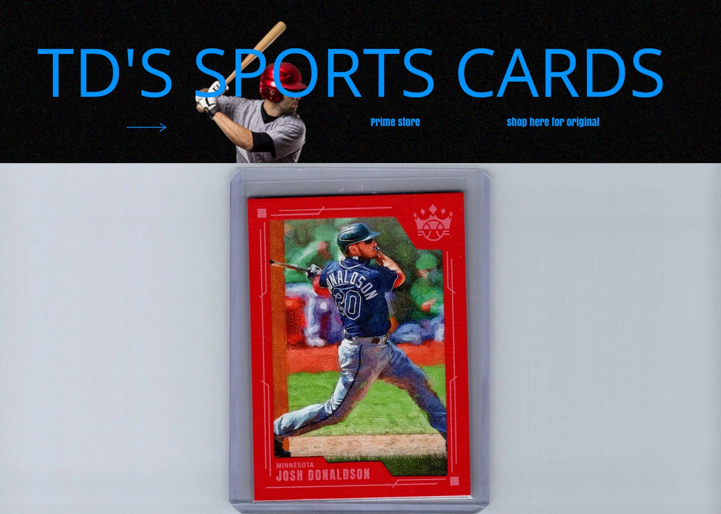 Josh Donaldson baseball card from Panini Diamond Kings 2022, framed red collectible