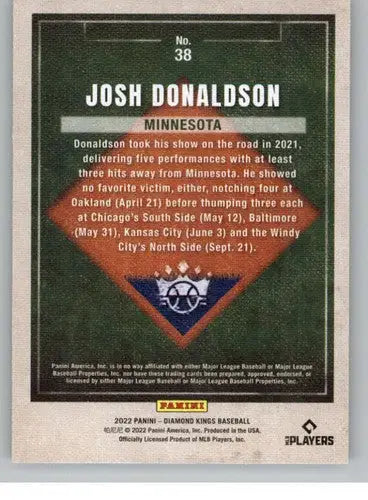 2022 Panini Diamond Kings #38 Josh Donaldson NM-MT Twins ID:44534 - Baseball Card Single