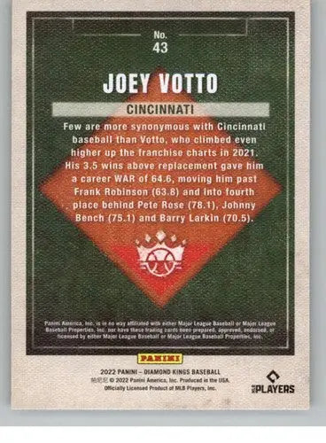 2022 Panini Diamond Kings Joey Votto baseball card Reds ID 44539 NM-MT