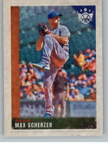 Original gloss Panini Diamond Kings Max Scherzer baseball card NM-MT Mets 2022