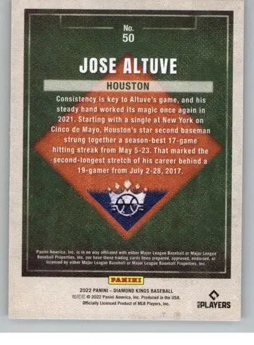 2022 Panini Diamond Kings Jose Altuve baseball card Astros NM-MT collectible