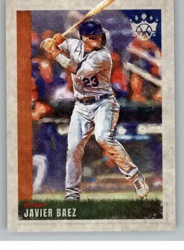 Original gloss Panini Diamond Kings Javier Baez baseball card Tigers ID 44549