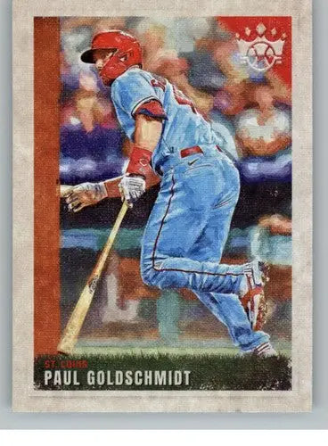 Original gloss Panini Diamond Kings Paul Goldschmidt baseball card from 2022 Panini Diamond