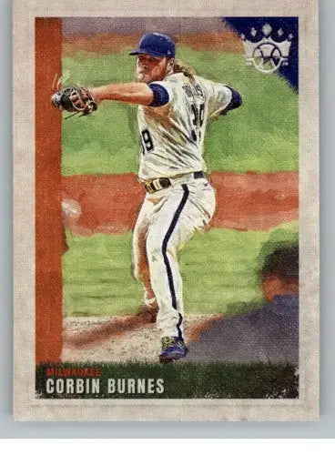 Original gloss of Corbin Burnes baseball card from Panini Diamond Kings 2022 series
