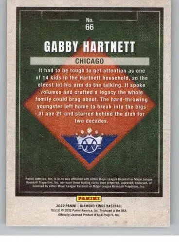 Original gloss Gabby Hartnett baseball card from Panini Diamond Kings 2022 series