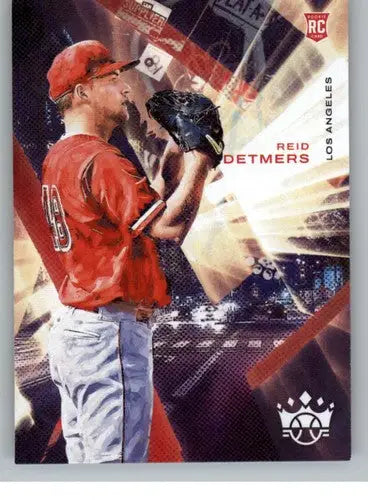 Original gloss Panini Diamond Kings Reid Detmers baseball card from 2022 RC Rookie series