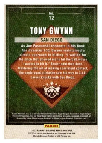 Tony Gwynn baseball card from Panini Diamond Kings Artist Proof Blue series