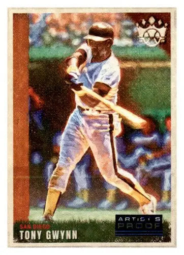 Tony Gwynn baseball card from Panini Diamond Kings Artist Proof Blue collection