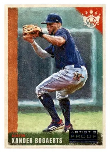 2022 Panini Diamond Kings Artist Proof Blue Xander Bogaerts baseball card NM-MT