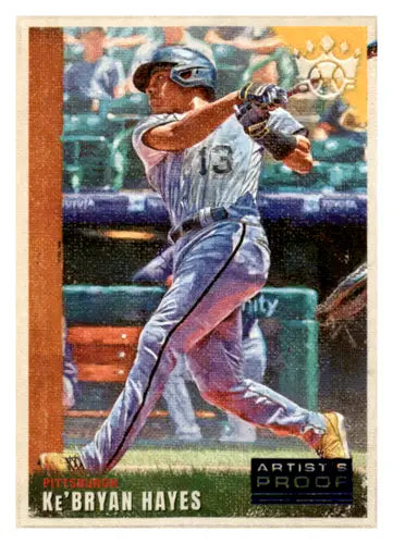 Ke’Bryan Hayes baseball card from 2022 Panini Diamond Kings Artist Proof Blue series