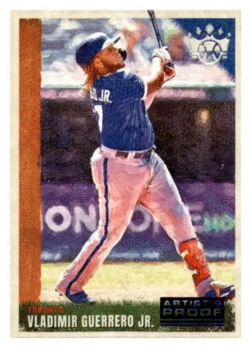 Baseball card of Vladimir Guerrero Jr. from Panini Diamond Kings Artist Proof Blue