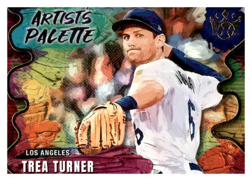Original gloss Trea Turner baseball card from Panini Diamond Kings Artist’s Palette series