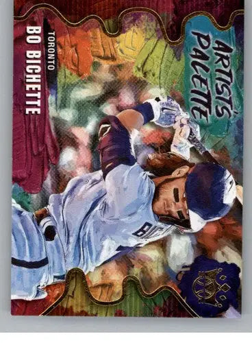 Original gloss Panini Diamond Kings baseball trading card of Bo Bichette with Artist’s Palette design