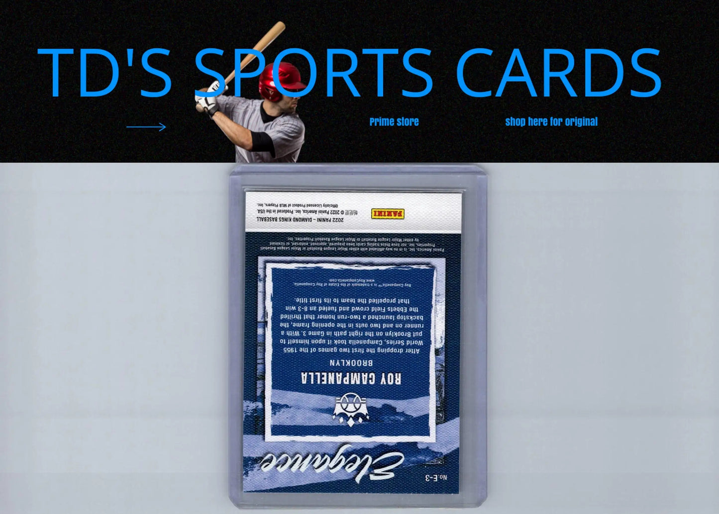 Roy Campanella baseball card from 2022 Panini Diamond Kings Roy Campanella Elegance series