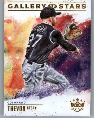 2022 Panini Diamond Kings Gallery of Stars #8 Trevor Story NM-MT Rockie ID:44780 - Baseball Card Single