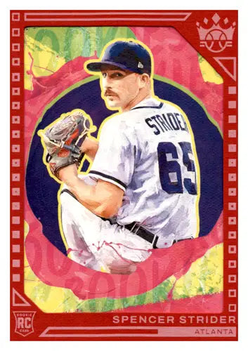 2022 Panini Diamond Kings Red Frame #142 Spencer Strider NM-MT RC Rooki ID:44992 - Baseball Card Single