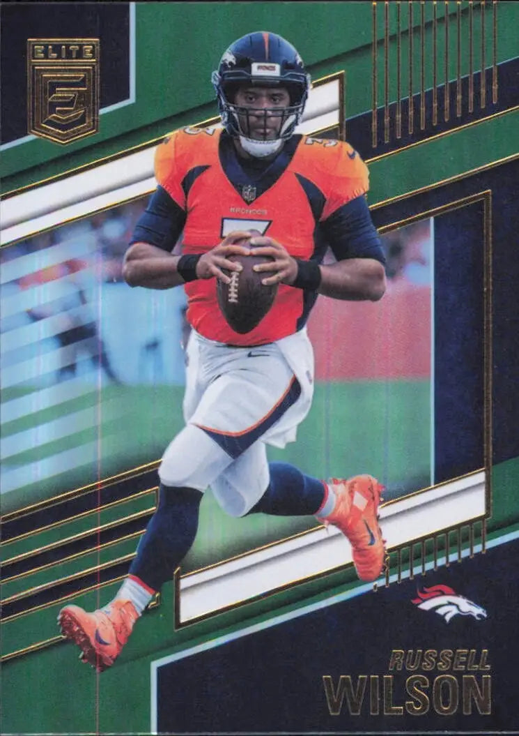 2022 Panini Donruss Elite Green #50 Russell Wilson Denver Broncos Football Card