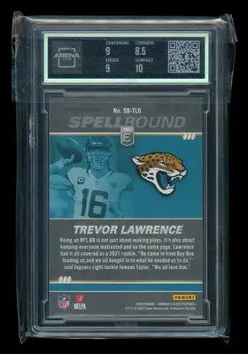 2022 Panini Donruss Elite Spellbound Green Trevor Lawrence #SB-TL6 Arena Club 9 - Football Card Single