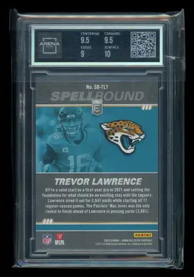 2022 Panini Donruss Elite Spellbound Trevor Lawrence SB-TL7 Green Arena Club 9.5 - Football Card Single