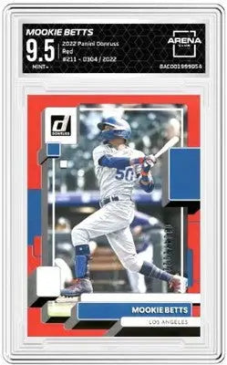 Graded Panini Donruss Mookie Betts baseball card 2022 Arena Club 9.5 rarity