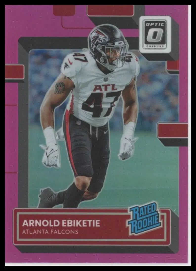 2022 Panini Donruss Optic - Rated Rookie Arnold Ebiketie #261 Pink Prizm (RC) - Football Card Single