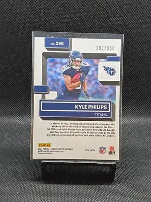 2022 Panini Donruss Optic - Rated Rookie Kyle Philips #296 Wave Prizm /300 (RC) - Football Card Single