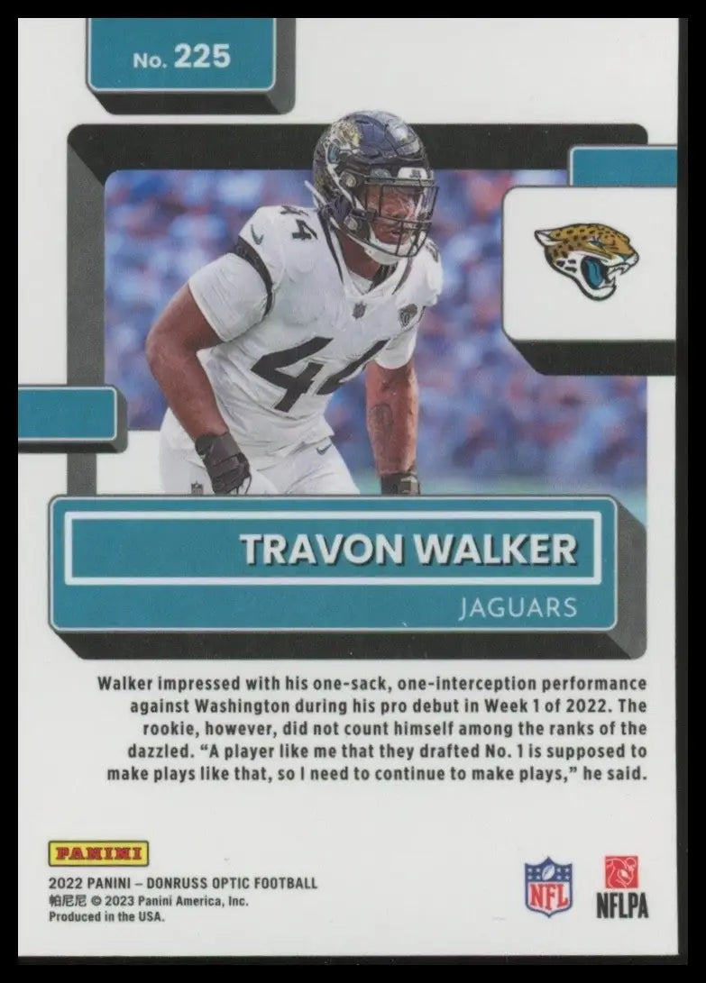 2022 Panini Donruss Optic - Rated Rookie Travon Walker #225 (RC) - Football Card Single