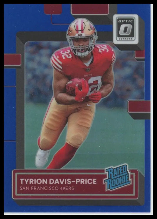 2022 Panini Donruss Optic - Rated Rookie Tyrion Davis-Price #226 Blue Prizm /179 - Football Card Single