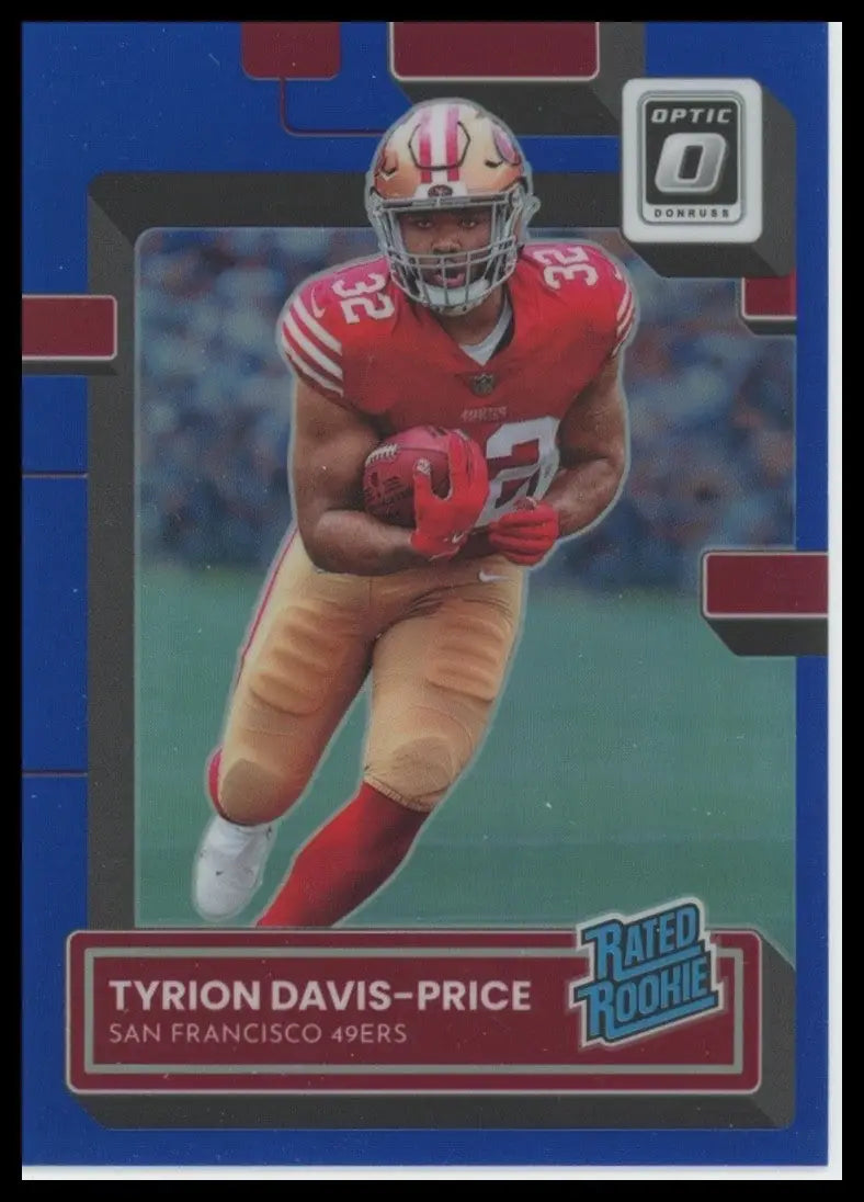 2022 Panini Donruss Optic - Rated Rookie Tyrion Davis-Price #226 Blue Prizm /179 - Football Card Single