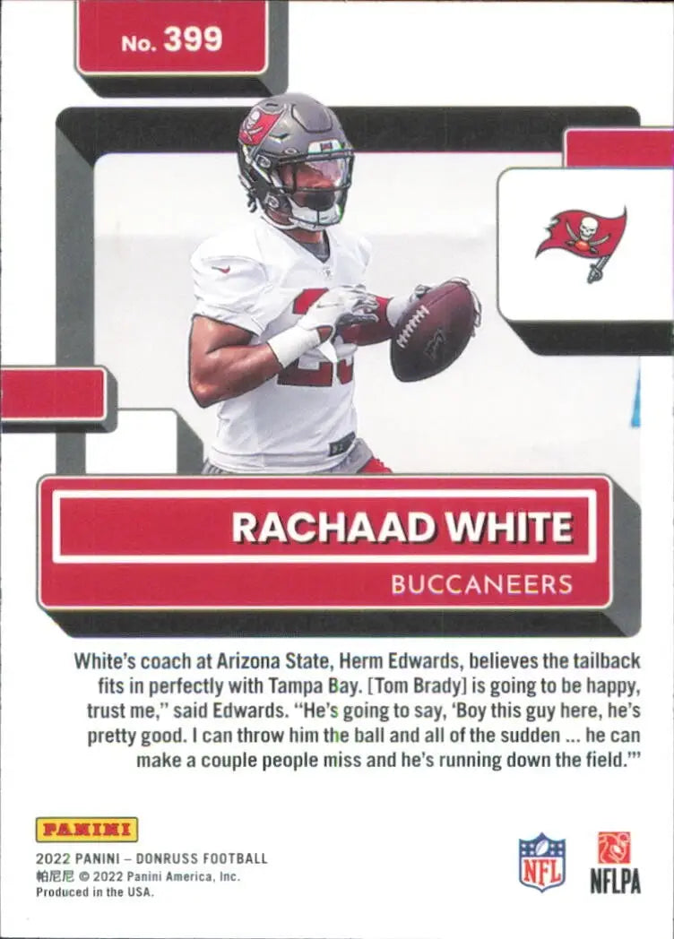 2022 Panini Donruss Press Proof Blue Rated Rookie #399 Rachaad White Buccaneers - Football Card Single