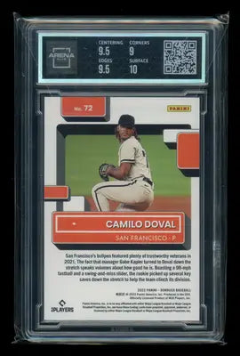 2022 Panini Donruss Rated Rookie Red Camilo Doval #72 1846/2022 AC 9.5