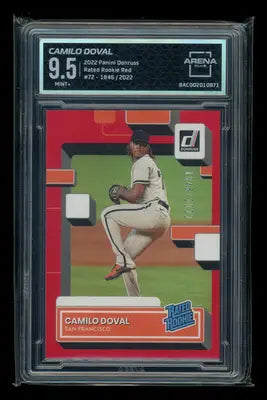 2022 Panini Donruss Rated Rookie Red Camilo Doval #72 1846/2022 AC 9.5