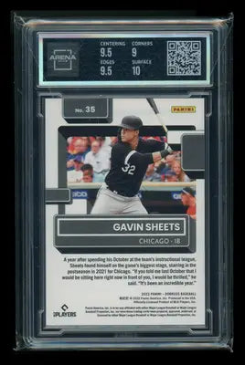2022 Panini Donruss Rated Rookie Red Gavin Sheets #35 0124/2022 Arena Club 9.5 - Baseball Card Single
