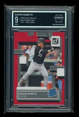 2022 Panini Donruss Rated Rookie Red Gavin Sheets #35 1509/2022 Arena Club 9 - Baseball Card Single