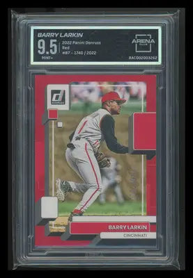 2022 Panini Donruss Red Barry Larkin #87 1740/2022 Baseball Arena Club 9.5 - Baseball Card Single