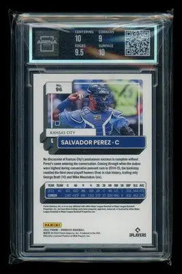 2022 Panini Donruss Salvador Perez #96 Red 0783/2022 Baseball Arena Club 9.5