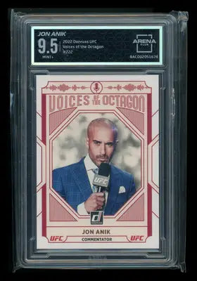 2022 Panini Donruss Voices of the Octagon Jon Anik #222 MMA Arena Club 9.5