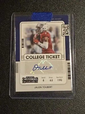2022 Panini Draft Picks Jalen Tolbert Contenders College Ticket Autograph - Football Card Single