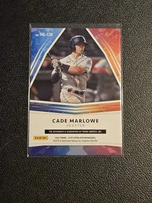 2022 Panini Elite Extra Edition #HG-CM Cade Marlowe Hidden Gems Signatures Black - Baseball Card Single
