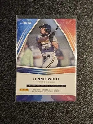 2022 Panini Elite Extra Edition #HG-LW Lonnie White Hidden Gems Signatures Black - Baseball Card Single