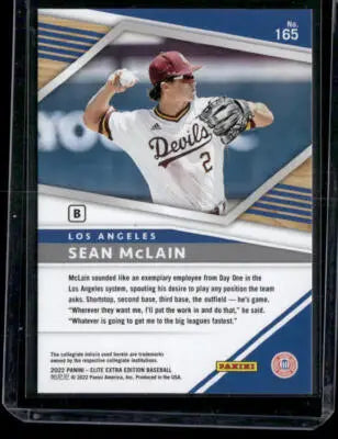 2022 Panini Elite Sean McLain #165 20/51 Baseball - Baseball Card Single