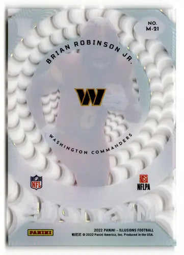 Brian Robinson Jr. football card from Panini Illusions Mystique Emerald series with original gloss